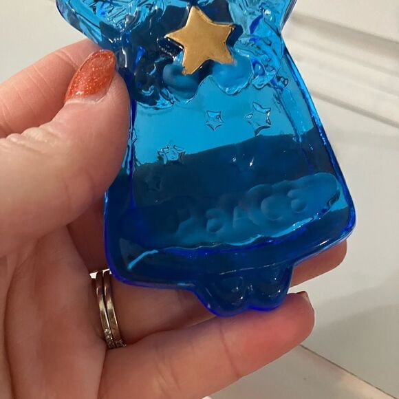 Vintage Hallmark Ornament Blue Glass Ángel 2000 - Picture 5 of 9